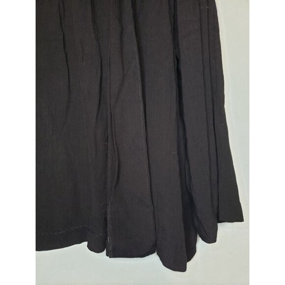 Vtg Lee David Womens L Kimono Long Sleeve Open Front Pull On Black Rayon NWT - Picture 3 of 5